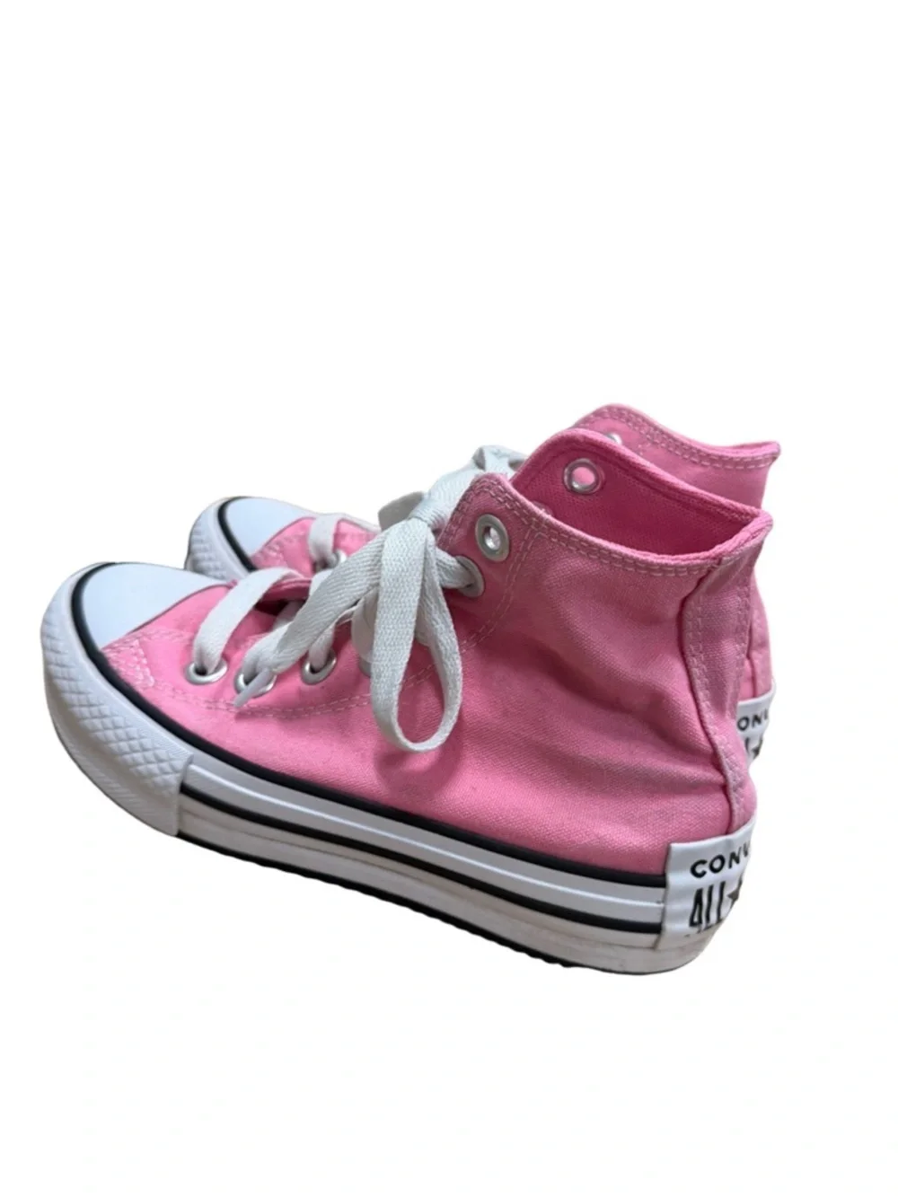 Converse Chuck Taylor All Star High Top Pink Canvas Sneakers Size 2